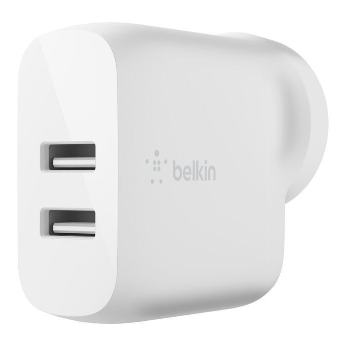 Doppio caricabatteria da parete USB-A da 24 W