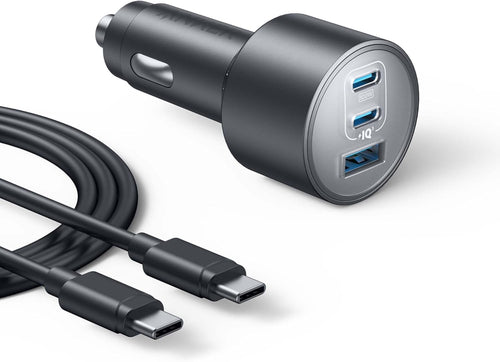 Anker Caricatore Auto USB C 167.5W Max, Accendisigari USB C 3-Porte Ultra-Compatto e Rapido, Per MacBook Pro/Air, iPhone 16/15/14/13 Serie, Samsung S24/S23, iPad Pro, AirPods, e Altro Ancora - ChargeCover