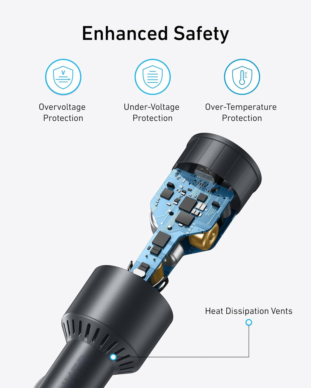 Anker Caricatore Auto USB C 167.5W Max, Accendisigari USB C 3-Porte Ultra-Compatto e Rapido, Per MacBook Pro/Air, iPhone 16/15/14/13 Serie, Samsung S24/S23, iPad Pro, AirPods, e Altro Ancora - ChargeCover
