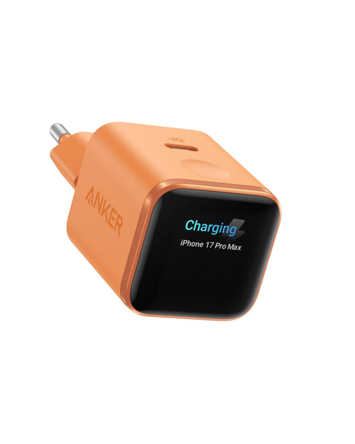 Anker Nano caricatore iPhone USB-C 45W smart display | Ricarica rapida, riconoscimento intelligente, modalità Care, design compatto, per iPhone 17/16/15, iPad - ChargeCover