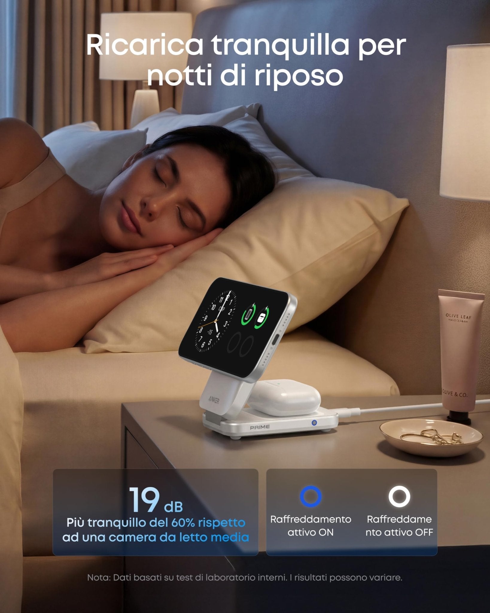 Anker Prime caricatore wireless iPhone 3 in 1 certificato Qi2.2 da 25 W | MagSafe compatibile, pieghevole e compatta. Ricarica iPhone 17/16, Apple Watch, AirPods (senza batteria, adattatore incluso) - ChargeCover