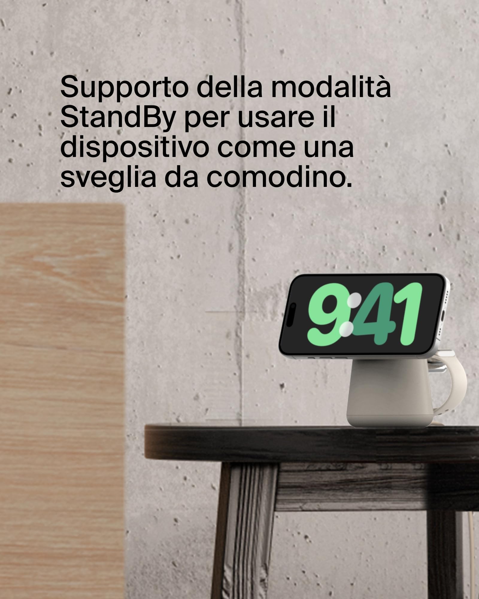Belkin BoostCharge Caricabatteria wireless 2 in 1 con Qi2 da 15 W, caricatore MagSafe per iPhone 16, 15, 14, 13, 12, Apple Watch, AirPods e altri dispositivi Qi2, alimentatore incluso, Carbone | Base di Ricarica Magnetica MagSafe, Caricatore da Muro 30W I - ChargeCover