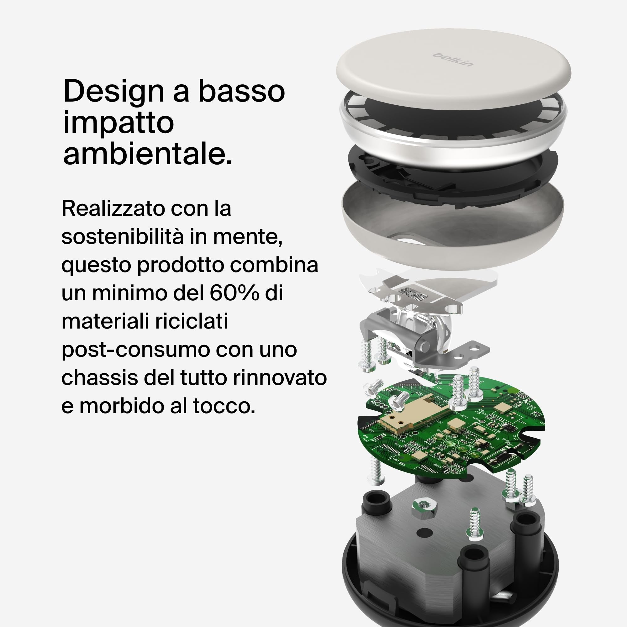 Belkin BoostCharge Caricabatteria wireless 2 in 1 con Qi2 da 15 W, caricatore MagSafe per iPhone 16, 15, 14, 13, 12, Apple Watch, AirPods e altri dispositivi Qi2, alimentatore incluso, Carbone | Base di Ricarica Magnetica MagSafe, Caricatore da Muro 30W I - ChargeCover