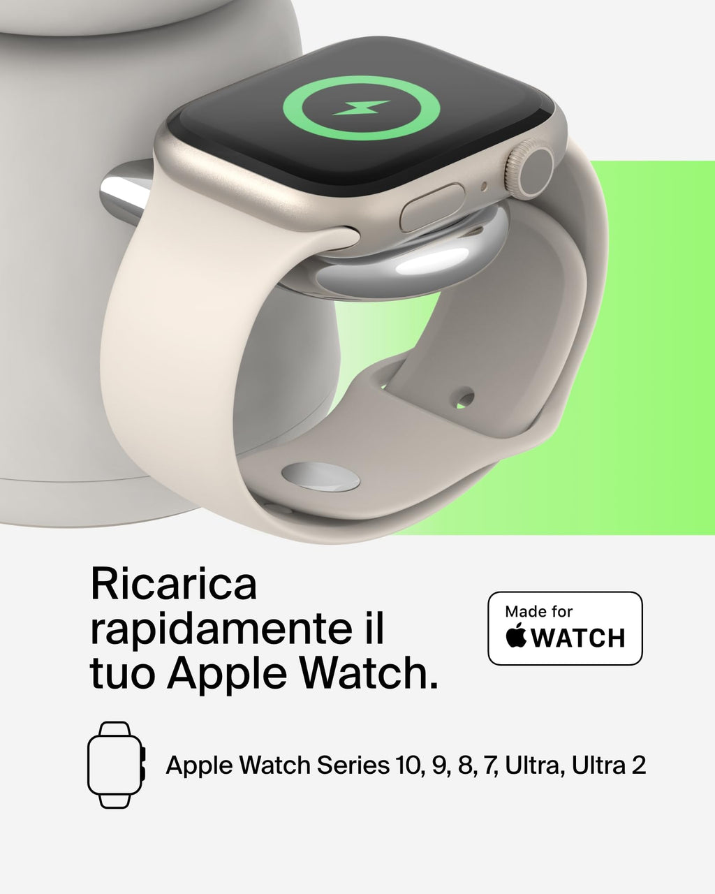 Belkin BoostCharge Caricabatteria wireless 2 in 1 con Qi2 da 15 W, caricatore MagSafe per iPhone 16, 15, 14, 13, 12, Apple Watch, AirPods e altri dispositivi Qi2, alimentatore incluso, Carbone | Base di Ricarica Magnetica MagSafe, Caricatore da Muro 30W I - ChargeCover