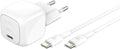 Belkin BoostCharge Caricabatterie da muro compatto da 30 W, caricatore USB-C rapido da viaggio per Apple iPhone, Samsung Galaxy, iPad, AirPods, tablet e altri, cavo da USB-C a C incluso, bianco - ChargeCover