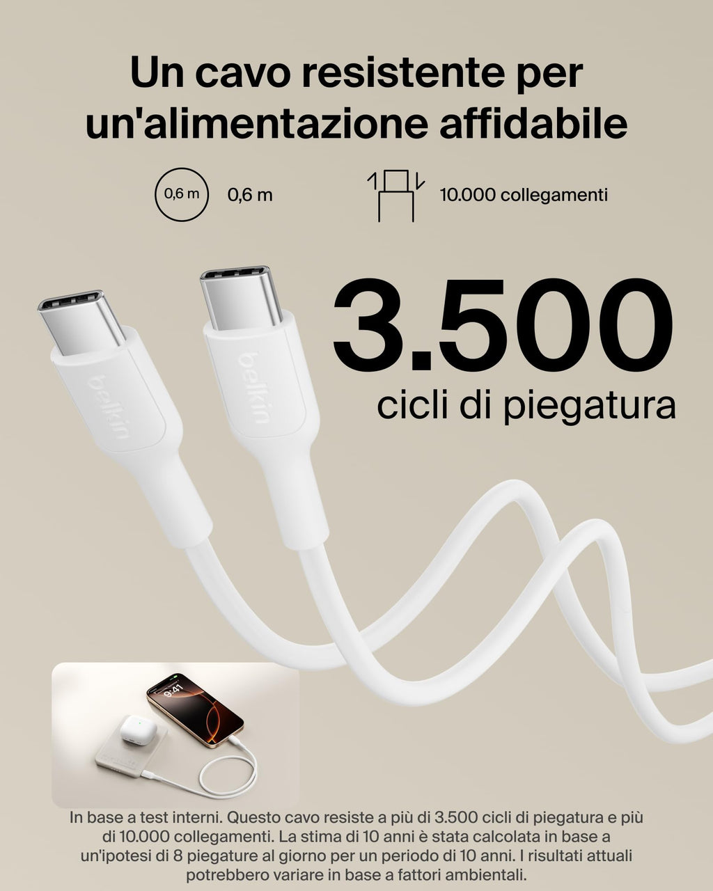 Belkin BoostCharge Power Bank Magnetico 5000mAh, Anello Magnetico - Nero | Caricatore Portatile 5000mAh Wireless, Anello Magnetico per Aggancio, 1 USB-C, Pre-Caricato, Cavo Incluso, Sicuro in Aereo - ChargeCover