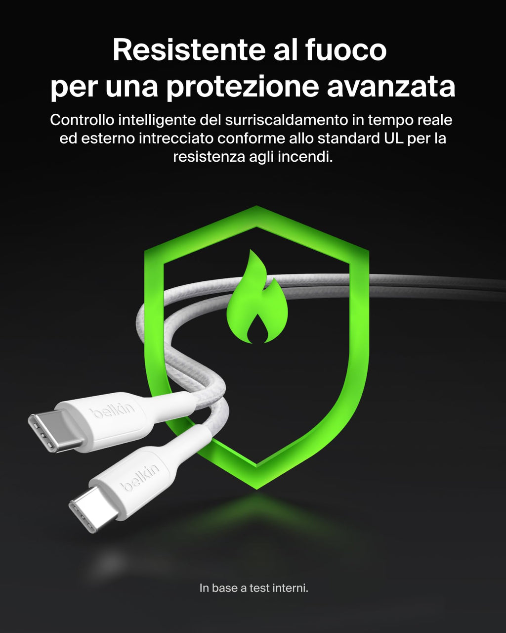 Belkin BoostCharge Pro Cavo Multi USBC 140W 2 in 1, Splitter USBC a Ricarica Rapida, 2 Uscite Tipo C con Ricarica Intelligente, Multicavo Intrecciato per MacBook, iPhone, iPad, Samsung, Pixel, Nero - ChargeCover