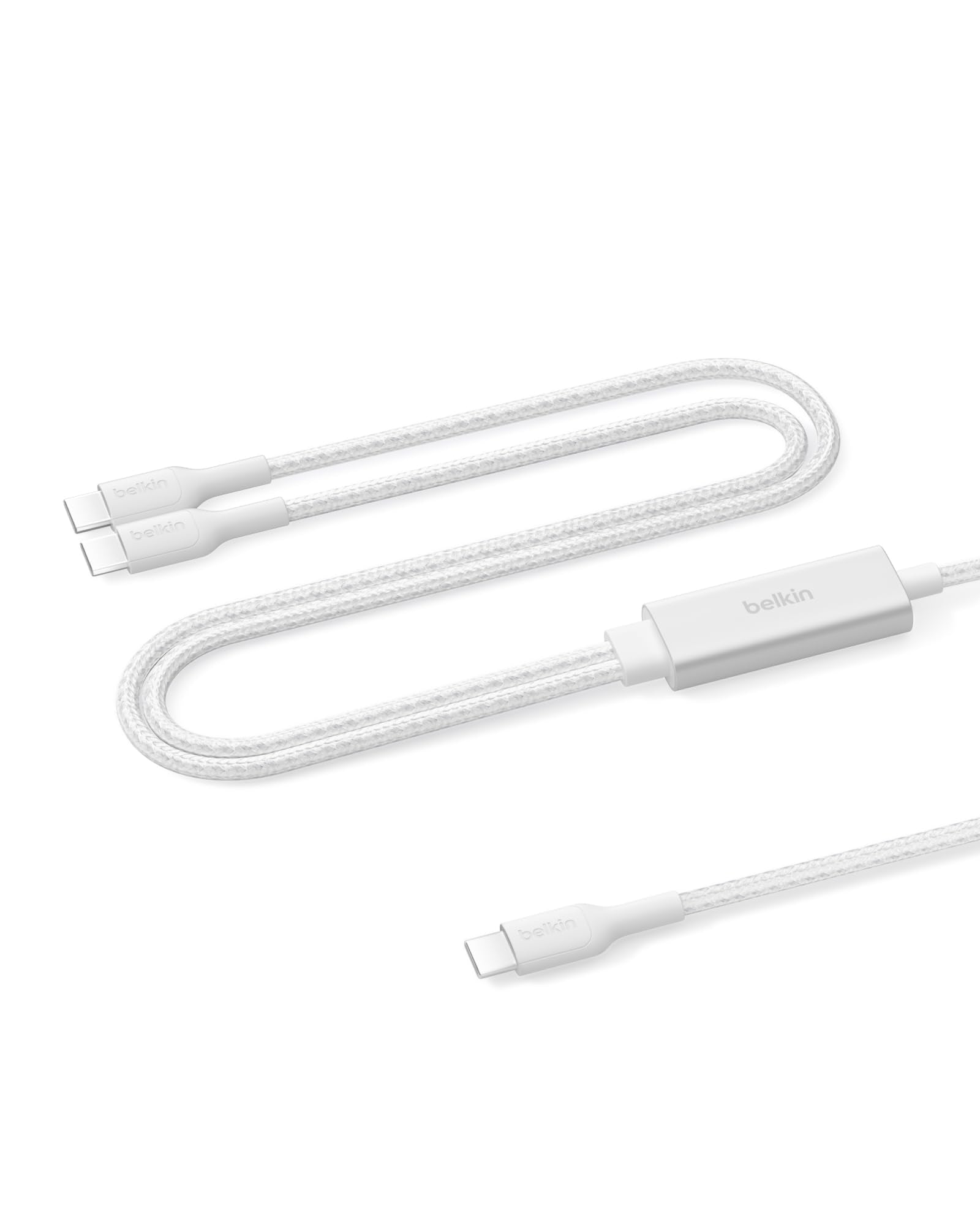 Belkin BoostCharge Pro Cavo Multi USBC 140W 2 in 1, Splitter USBC a Ricarica Rapida, 2 Uscite Tipo C con Ricarica Intelligente, Multicavo Intrecciato per MacBook, iPhone, iPad, Samsung, Pixel, Nero - ChargeCover