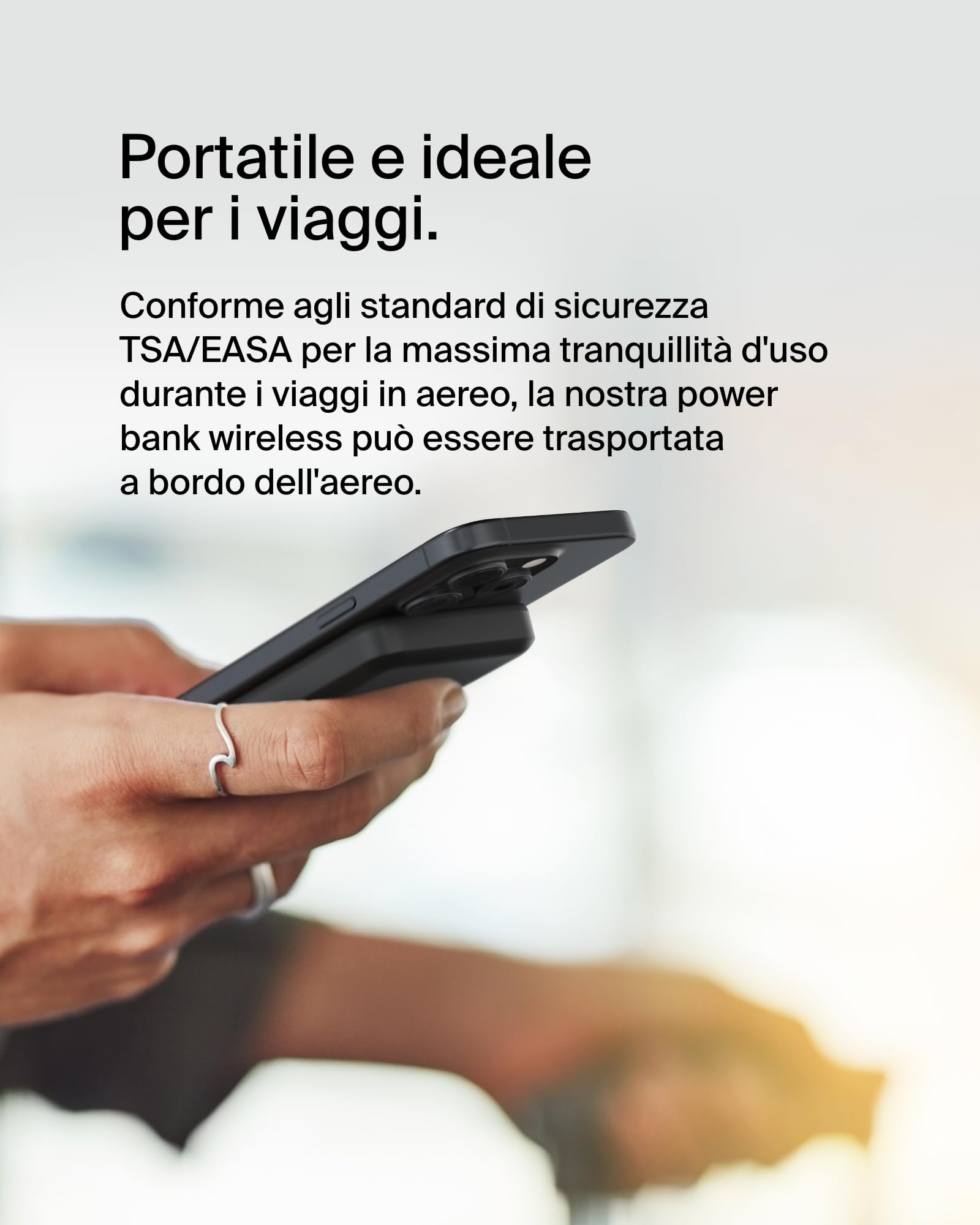 Belkin BoostCharge Pro Power bank wireless 10.000 mAh con Qi2, caricabatteria portatile compatibile con MagSafe, supporto integrato per iPhone 16, 16 Plus, 16 Pro/Pro Max, iPhone 15 e altri, nero - ChargeCover