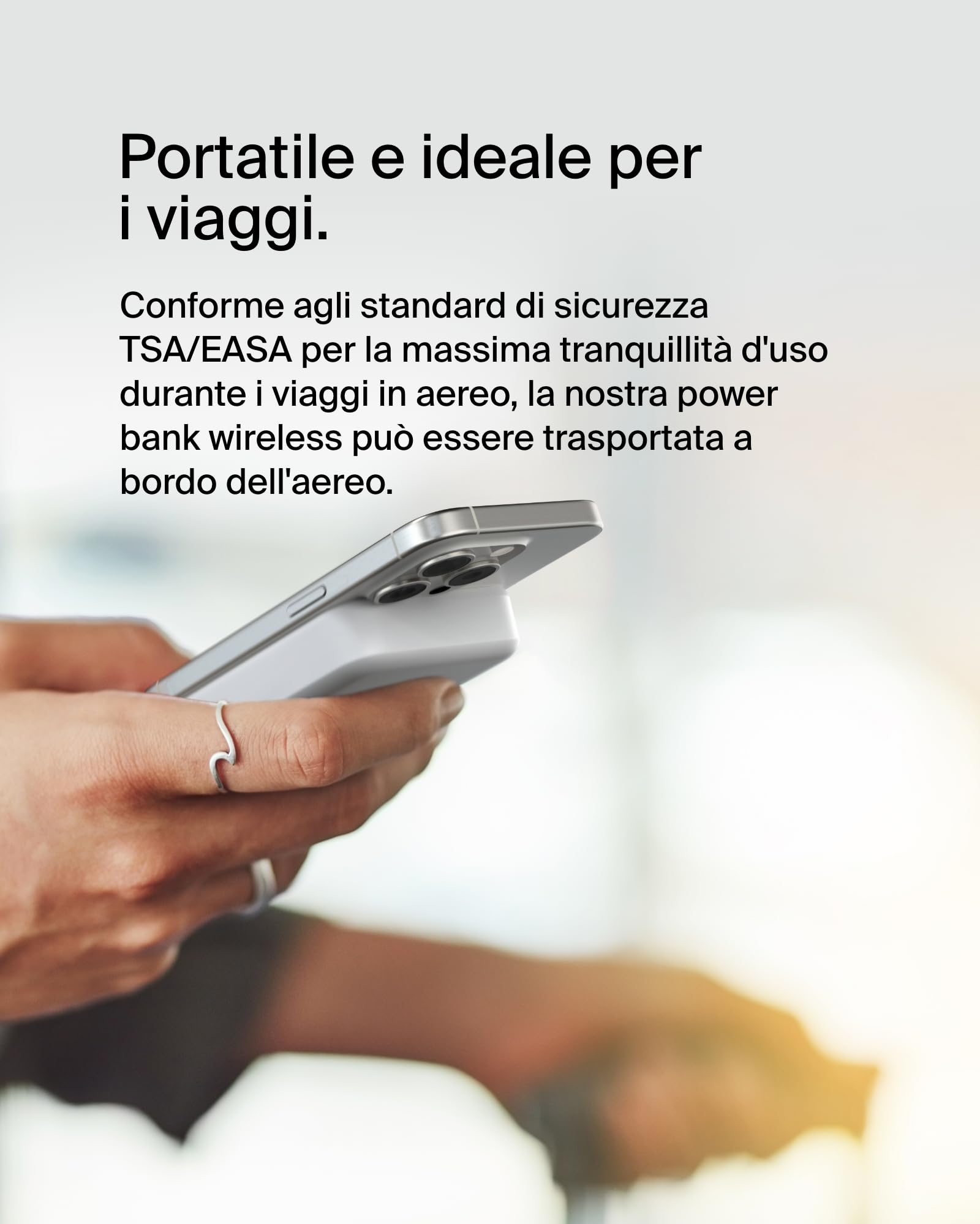 Belkin BoostCharge Pro Power bank wireless 10.000 mAh con Qi2, caricabatteria portatile compatibile con MagSafe, supporto integrato per iPhone 16, 16 Plus, 16 Pro/Pro Max, iPhone 15 e altri, nero - ChargeCover