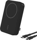Belkin BoostCharge Pro Power bank wireless 10.000 mAh con Qi2, caricabatteria portatile compatibile con MagSafe, supporto integrato per iPhone 16, 16 Plus, 16 Pro/Pro Max, iPhone 15 e altri, nero - ChargeCover