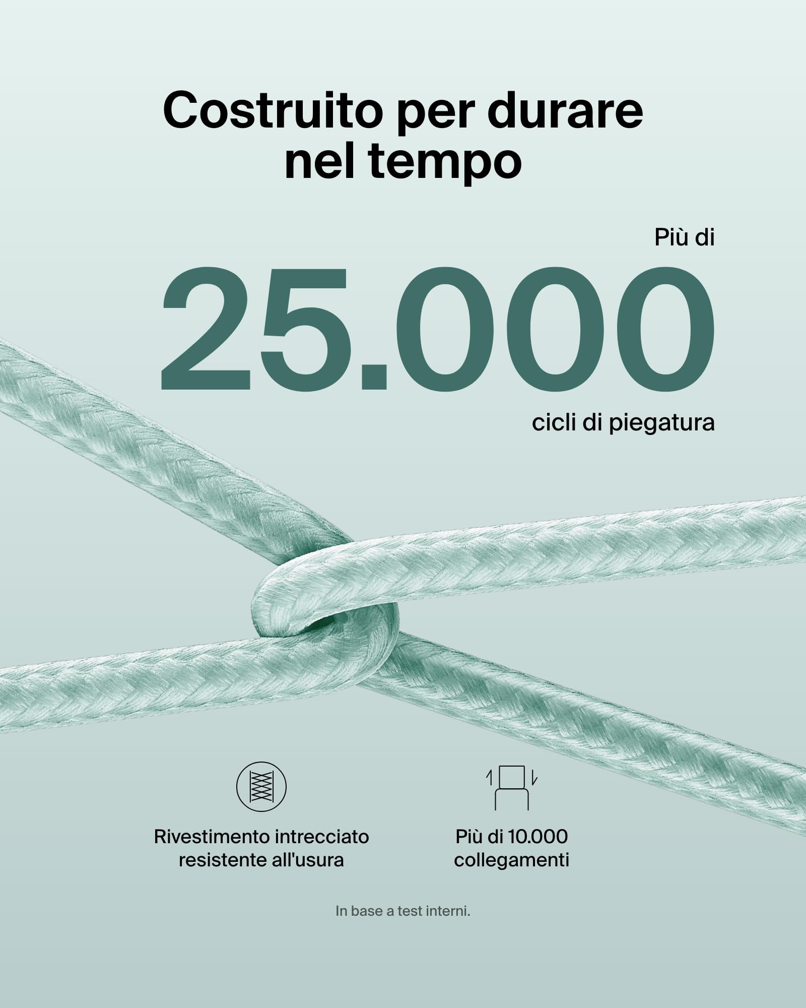Belkin Confezione da 2 cavi intrecciati da USB-C a USB-C da 1,5 m, 60 W, cavo flessibile per ricarica rapida, cavo Type-C per iPhone 17 e iPhone 16 series, Galaxy S25, Pixel 10, iPad Pro e altri, nero - ChargeCover