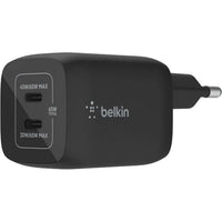 Caricabatterie GaN 65W Belkin con doppia porta USB-C e tecnologia PPS, compatibile con dispositivi elettronici.