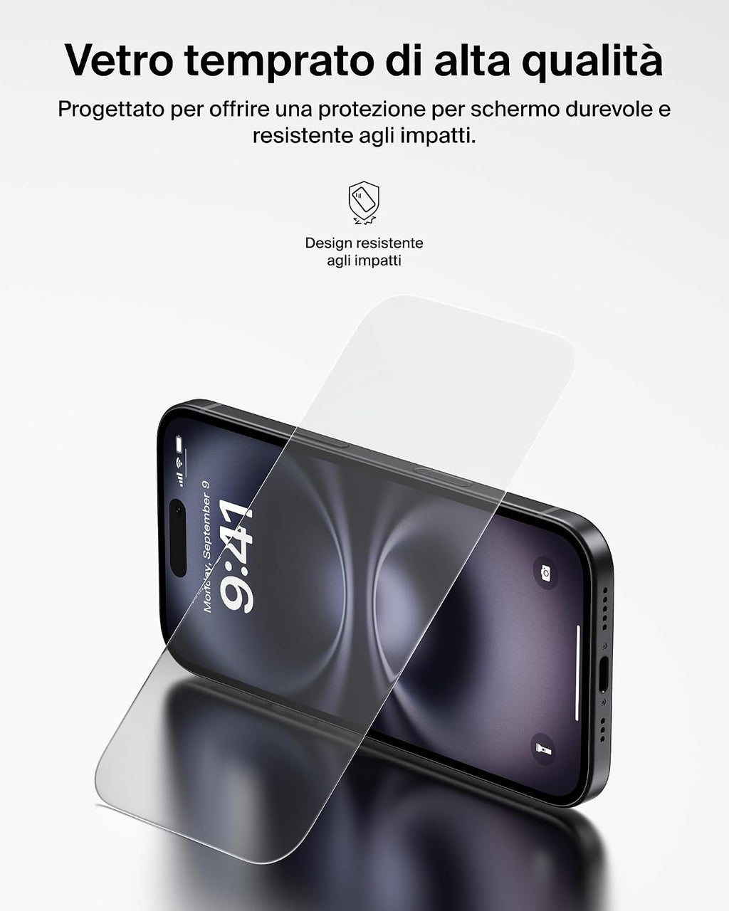 Belkin ScreenForce TemperedGlass Pellicola iPhone 17 Pro Max, Pellicola Protettiva Resistente a Graffi e Impatti, Cornice Easy Align Inclusa per un'Applicazione Senza Bolle, Confezione da 2 - ChargeCover