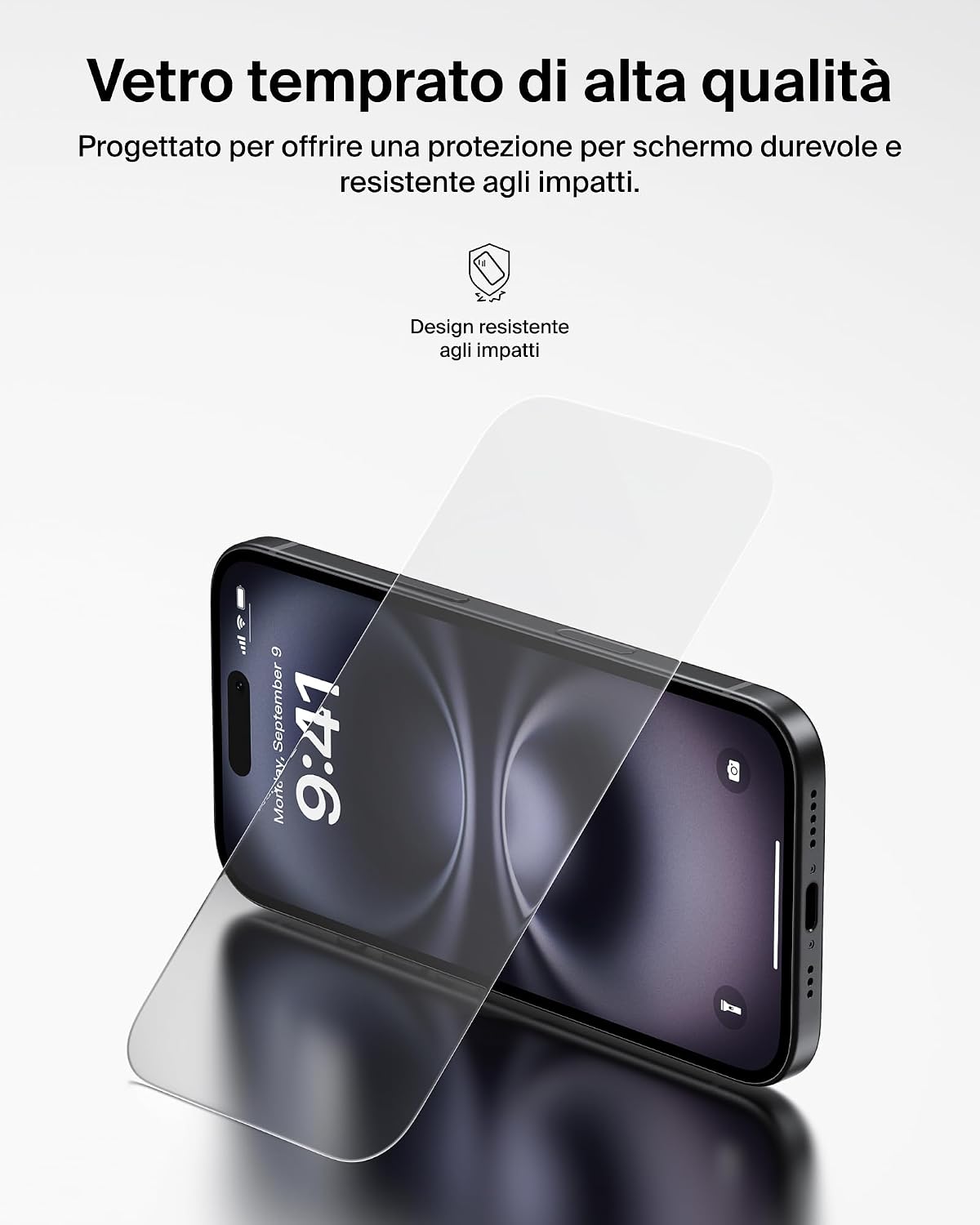 Belkin ScreenForce TemperedGlass Pellicola iPhone 17 Pro Max, Pellicola Protettiva Resistente a Graffi e Impatti, Cornice Easy Align Inclusa per un'Applicazione Senza Bolle, Confezione da 2 - ChargeCover