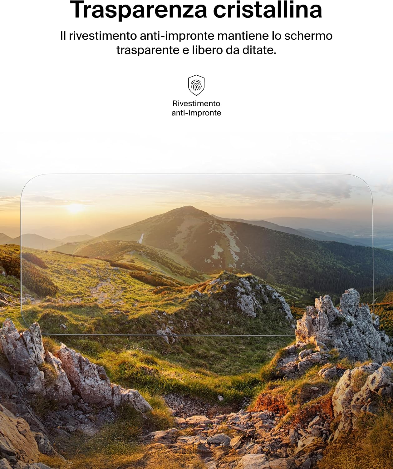 Belkin ScreenForce TemperedGlass Pellicola iPhone 17 Pro Max, Pellicola Protettiva Resistente a Graffi e Impatti, Cornice Easy Align Inclusa per un'Applicazione Senza Bolle, Confezione da 2 - ChargeCover