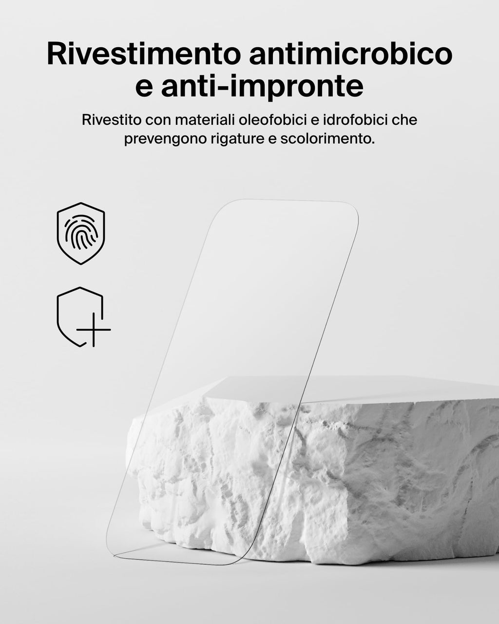 Belkin ScreenForce UltraGlass 2 Pellicola Vetro per iPhone 16 Pro, antigraffio, con durezza di 9H, sottile, include un supporto di allineamento, senza bolle, pellicola protettiva per iPhone 16 Pro - ChargeCover