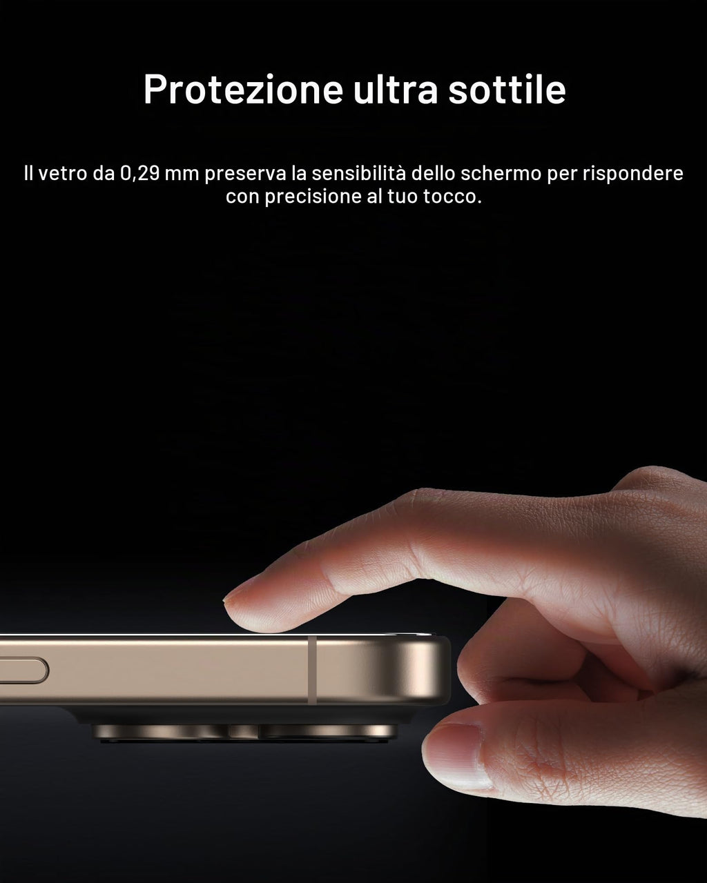 Belkin ScreenForce UltraGlass 2 Pellicola Vetro per iPhone 16 Pro, antigraffio, con durezza di 9H, sottile, include un supporto di allineamento, senza bolle, pellicola protettiva per iPhone 16 Pro - ChargeCover