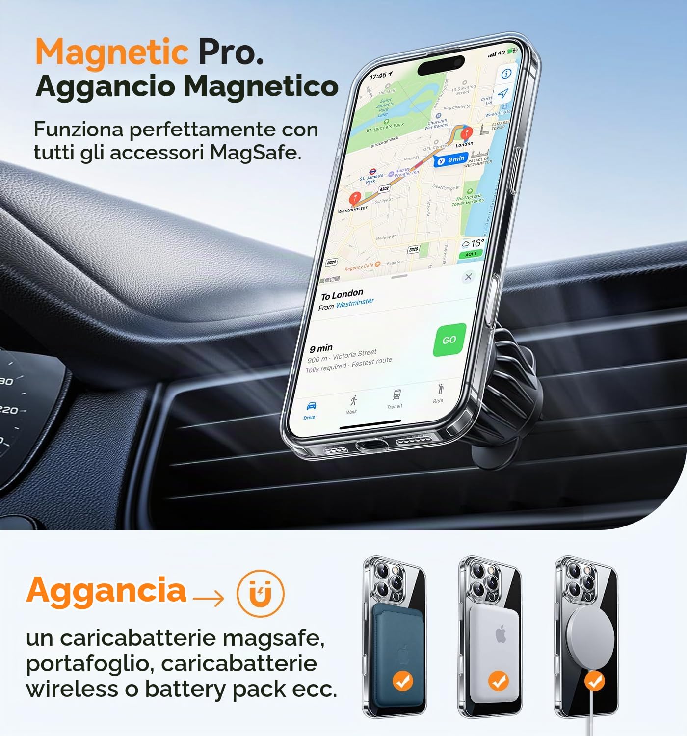 CANSHN Cover per iPhone 16 Pro(6.3"),[Camera Control] Supporto Magnetico Anello a 360°, [Protezione Completa Della Fotocamera], Custodia Traslucida Opaca Protettiva Sottile Antiurto,Viola Profondo - ChargeCover
