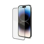 Vetro temperato Celly per iPhone 15 Pro, ultra sottile 0,3 mm, protezione schermo con superficie resistente e trasparente.