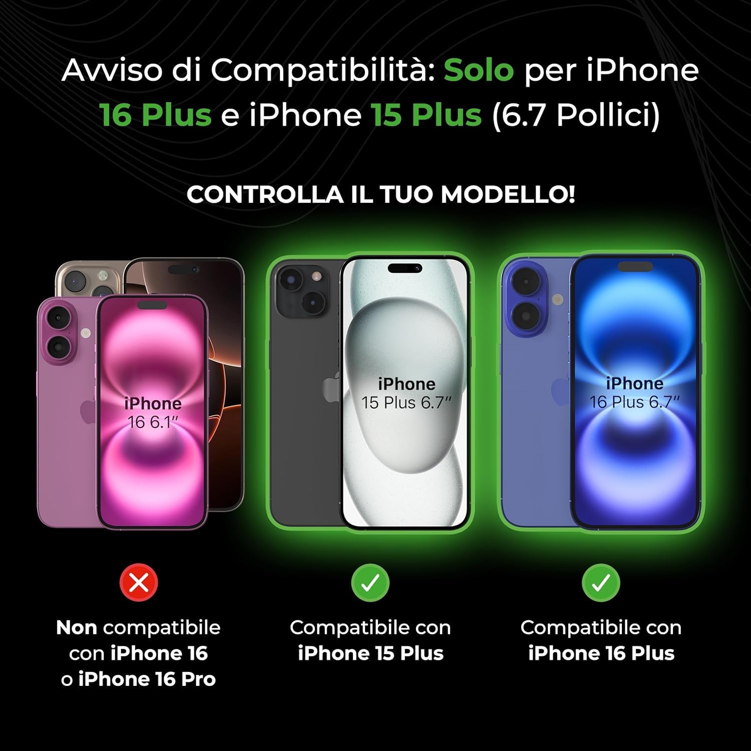 Deppa | 2 Pezzi | Pellicola Protettiva per iPhone 16, iPhone 15 (6.1") | Vetro Temperato Ultra Resistente con Kit di Installazione Facile | Copertura Totale, Senza Bolle - ChargeCover