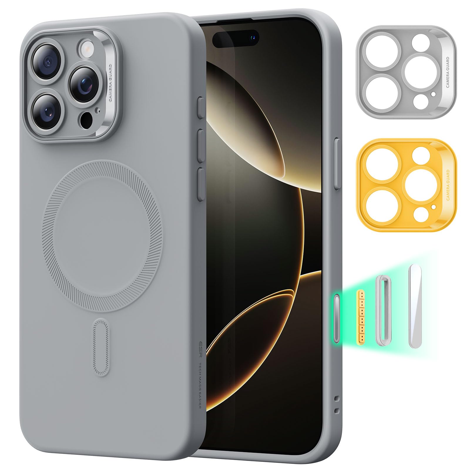 ESR Cover MagSafe per iPhone 17 Pro, Controllo Fotocamera, Trasparente - ChargeCover