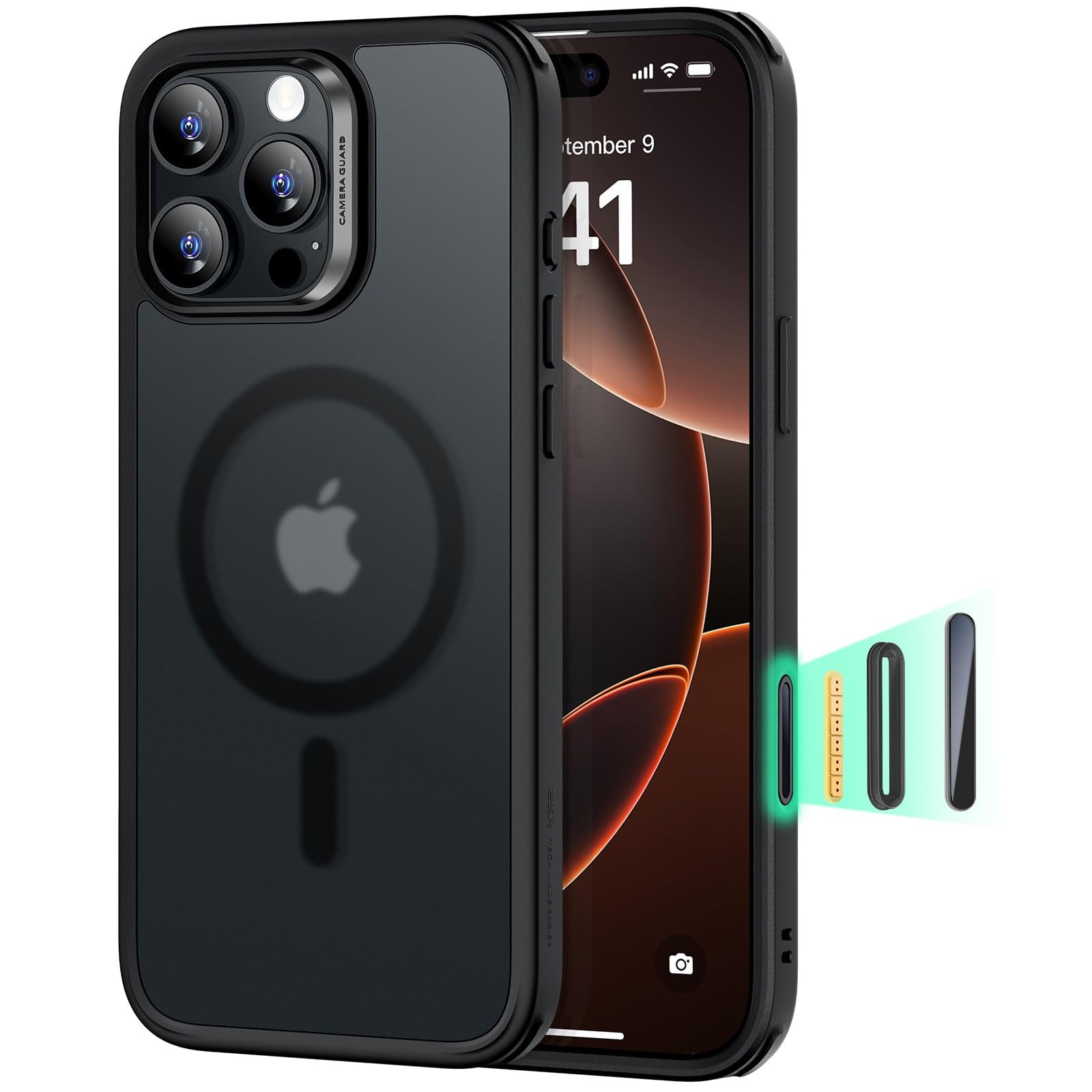 ESR Cover MagSafe per iPhone 17 Pro, Controllo Fotocamera, Trasparente - ChargeCover
