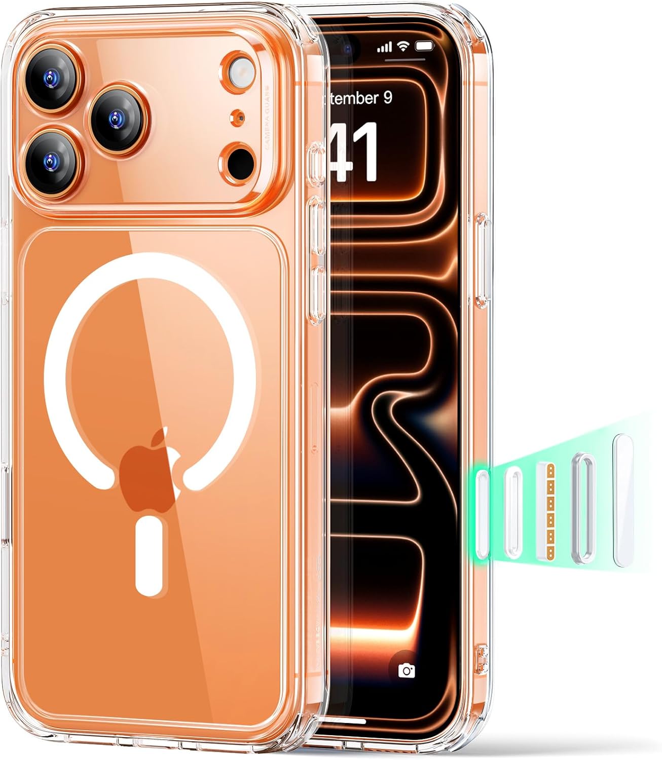 ESR Cover MagSafe per iPhone 17 Pro, Controllo Fotocamera, Trasparente - ChargeCover
