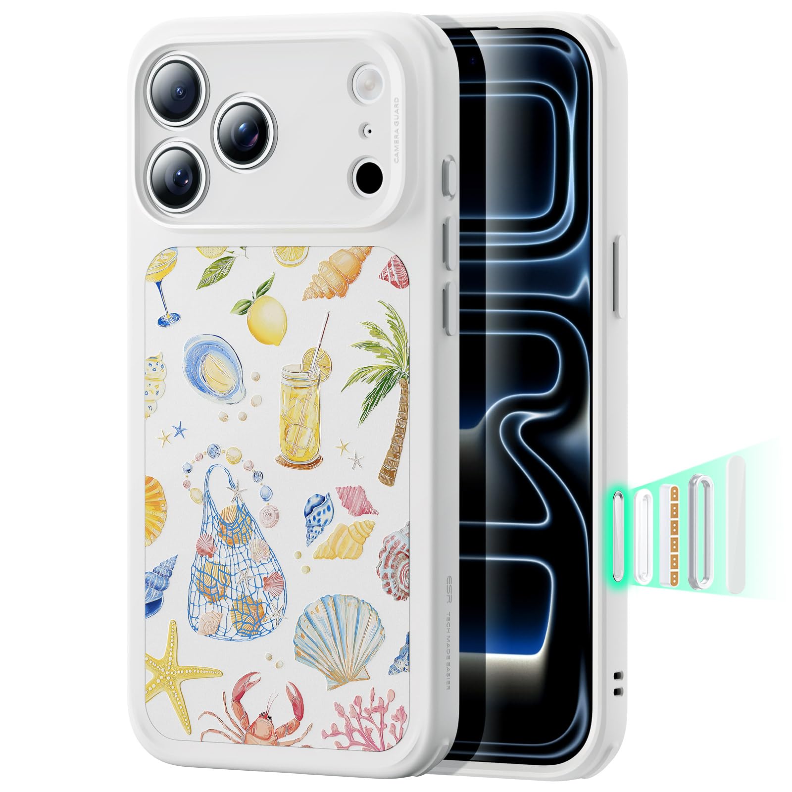 ESR Cover MagSafe per iPhone 17 Pro, Controllo Fotocamera, Trasparente - ChargeCover