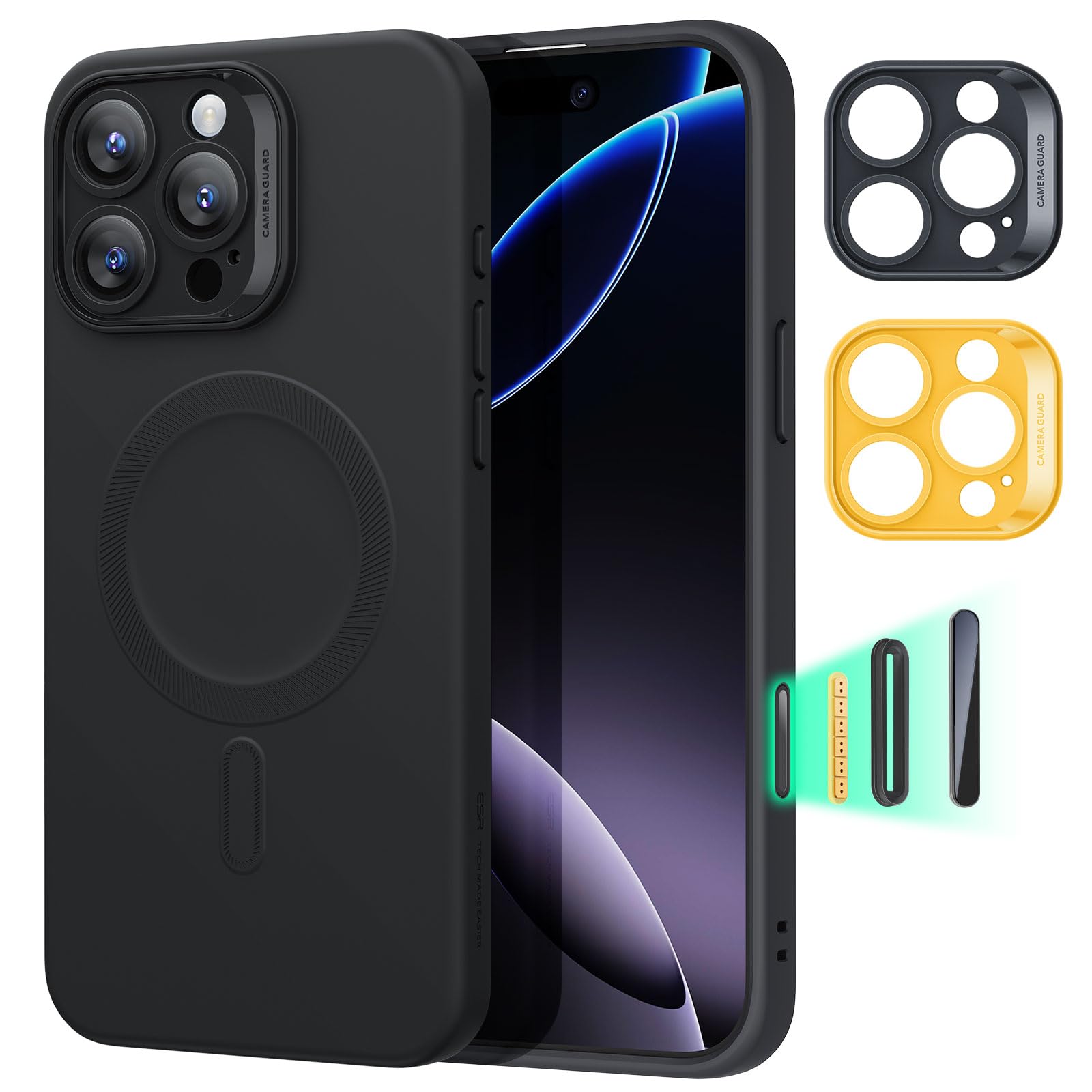 ESR Cover MagSafe per iPhone 17 Pro, Controllo Fotocamera, Trasparente - ChargeCover