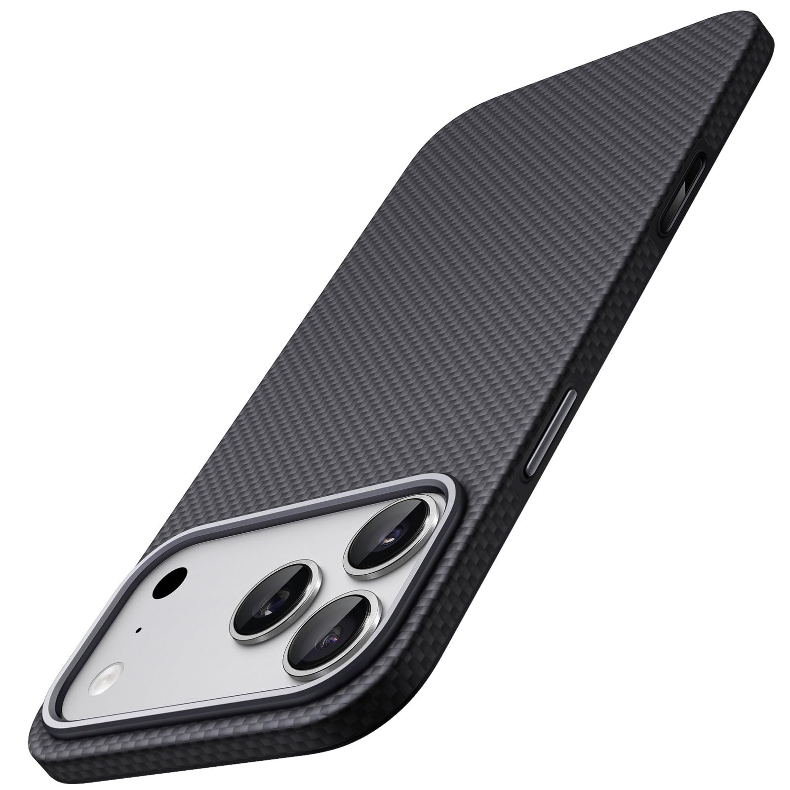 JETech Cover Ultra Sottile Aramidica per iPhone 17 Pro, Blu Scuro - ChargeCover
