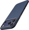 JETech Cover Ultra Sottile Aramidica per iPhone 17 Pro, Blu Scuro - ChargeCover