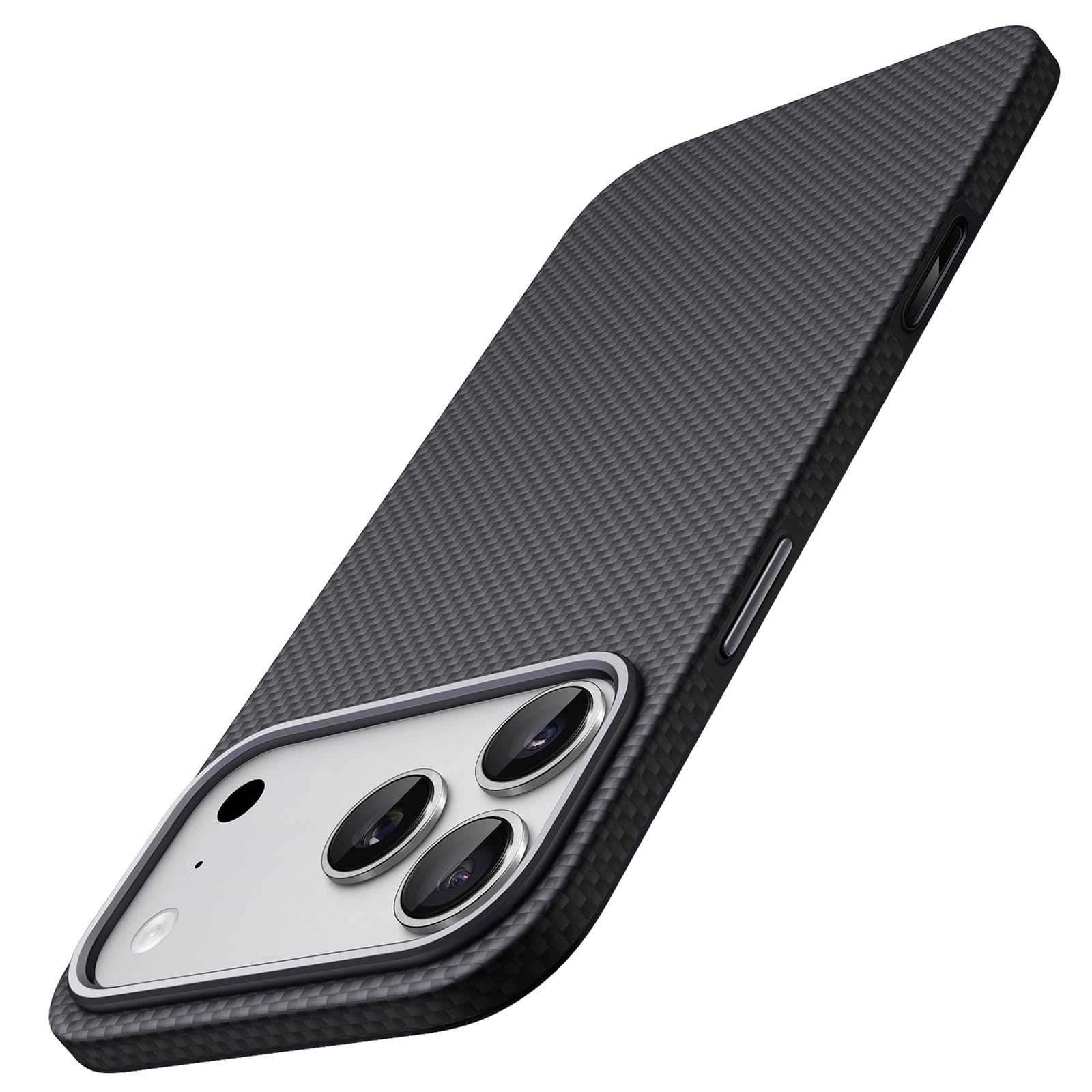 JETech Cover Ultra Sottile Aramidica per iPhone 17 Pro, Blu Scuro - ChargeCover