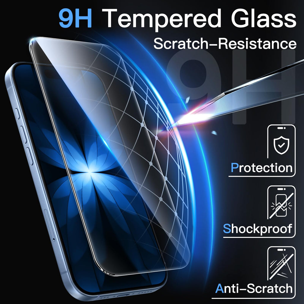 JETech Pellicola Protettiva per iPhone 17 Pro, 3 Pezzi - ChargeCover