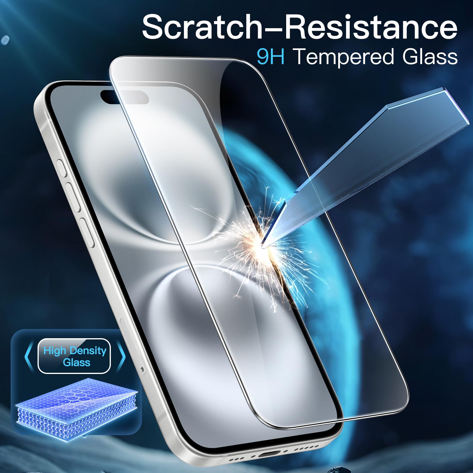 JETech Pellicola Protettiva per iPhone 17 Pro, 3 Pezzi - ChargeCover