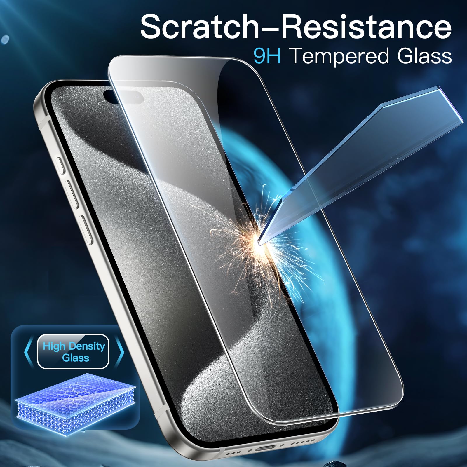 JETech Pellicola Protettiva per iPhone 17 Pro, 3 Pezzi - ChargeCover