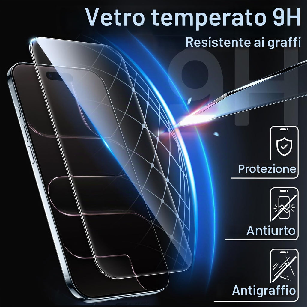 JETech Pellicola Protettiva per iPhone 17 Pro, 3 Pezzi - ChargeCover