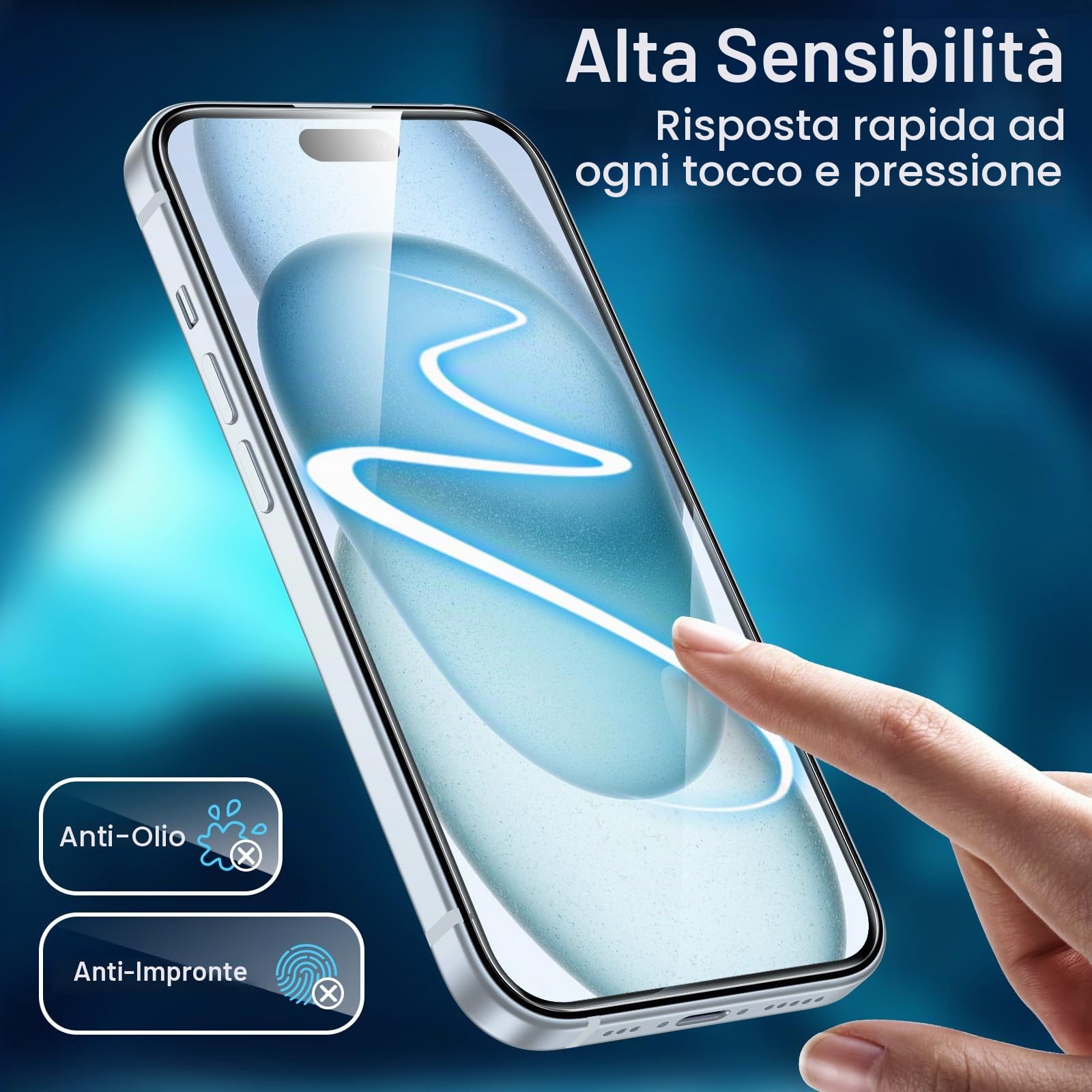 JETech Pellicola Protettiva per iPhone 17 Pro, 3 Pezzi - ChargeCover