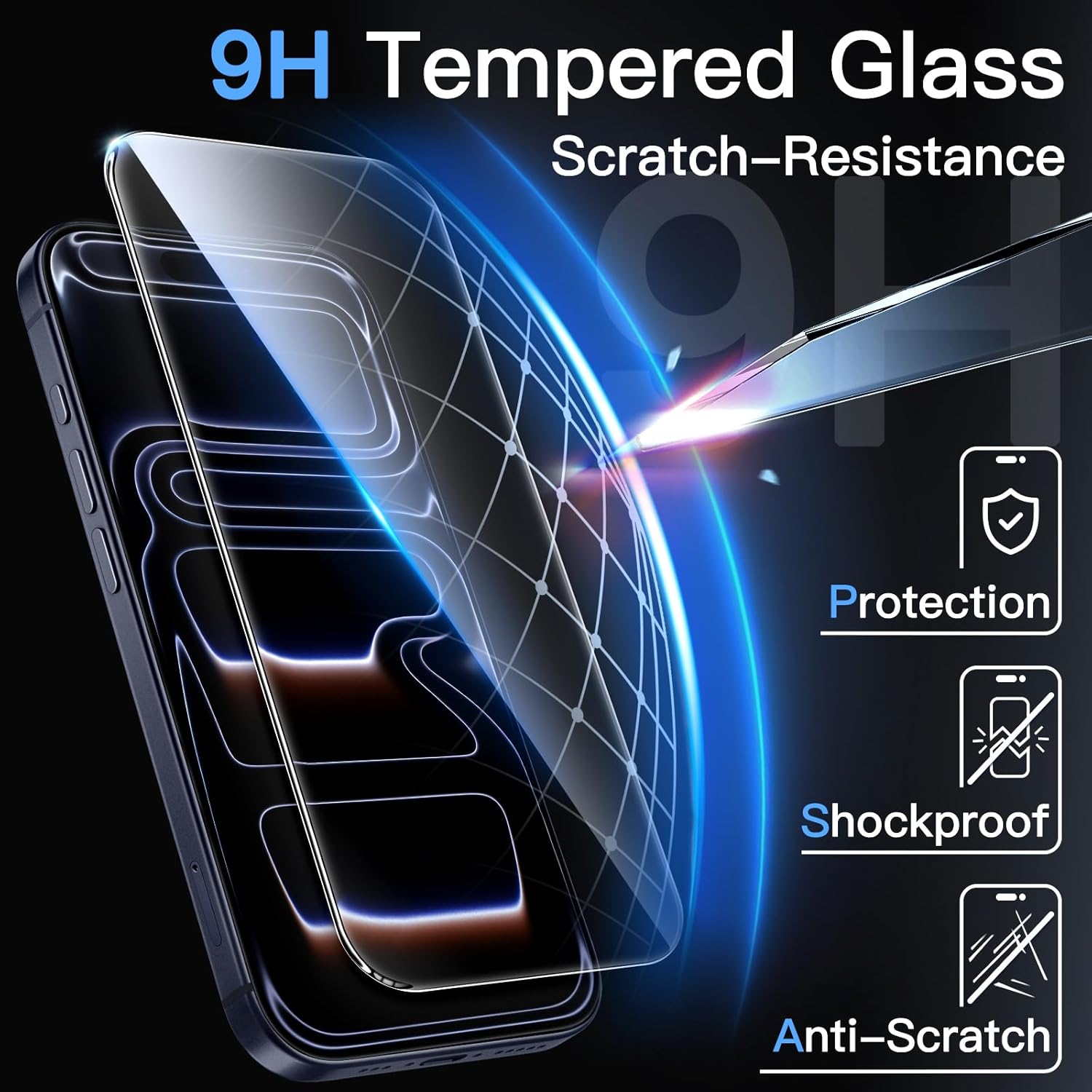JETech Pellicola Protettiva per iPhone 17 Pro, 3 Pezzi - ChargeCover