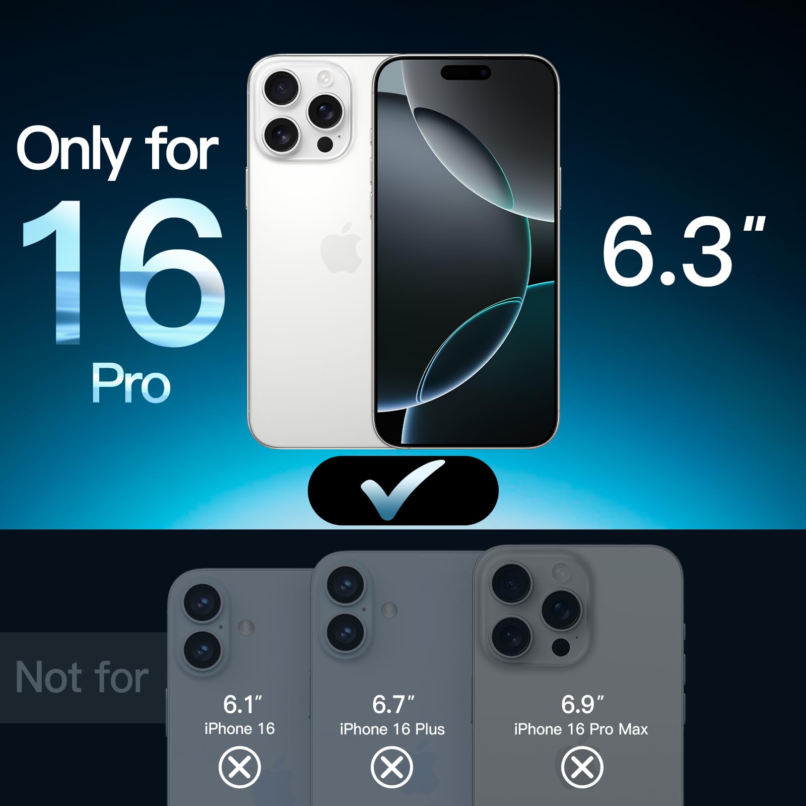 JETech Pellicola Protettiva per iPhone 17 Pro, 3 Pezzi - ChargeCover