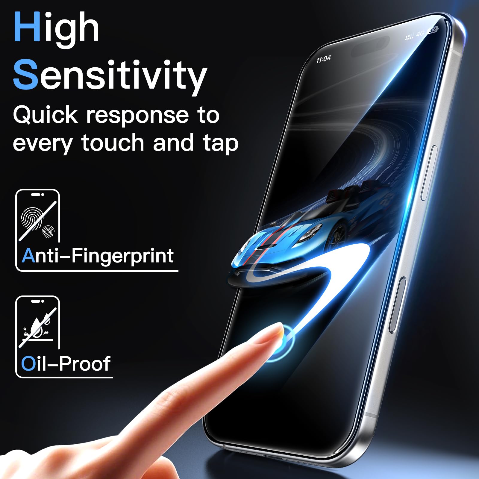 JETech Pellicola Protettiva per iPhone 17 Pro, 3 Pezzi - ChargeCover