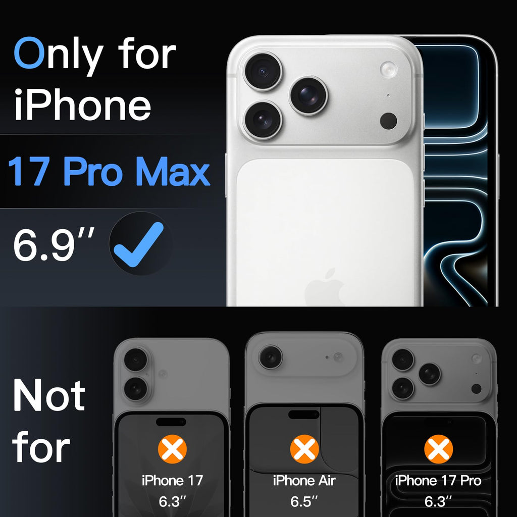 JETech Pellicola Protettiva per iPhone 17 Pro, 3 Pezzi - ChargeCover