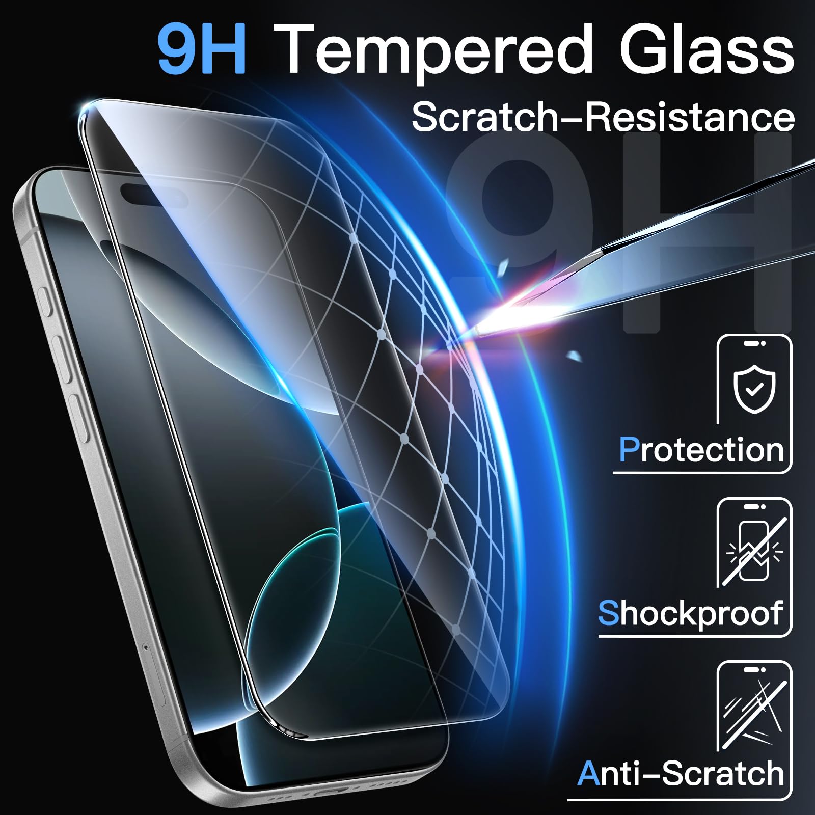 JETech Pellicola Protettiva per iPhone 17 Pro, 3 Pezzi - ChargeCover