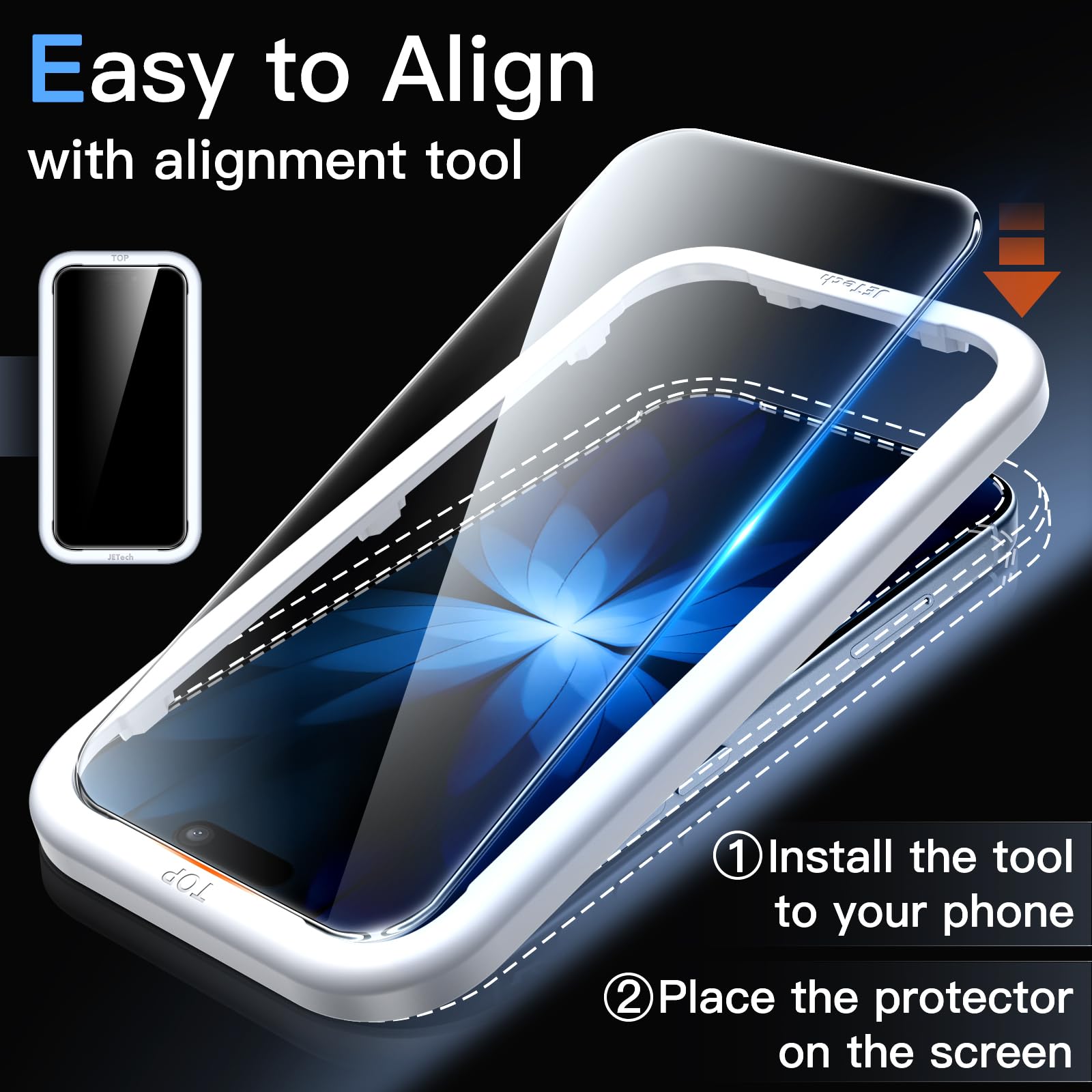 JETech Pellicola Protettiva per iPhone 17 Pro, 3 Pezzi - ChargeCover