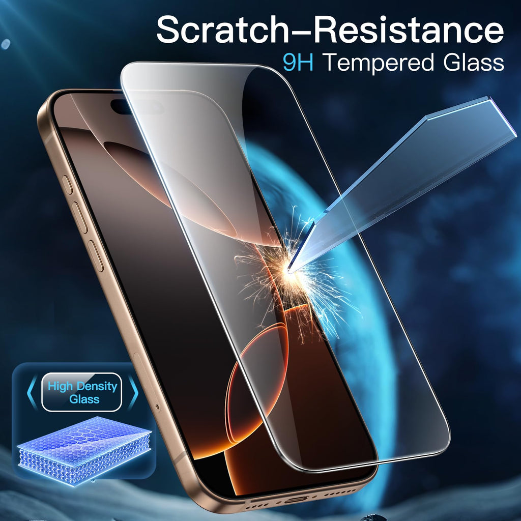 JETech Pellicola Protettiva per iPhone 17 Pro, 3 Pezzi - ChargeCover