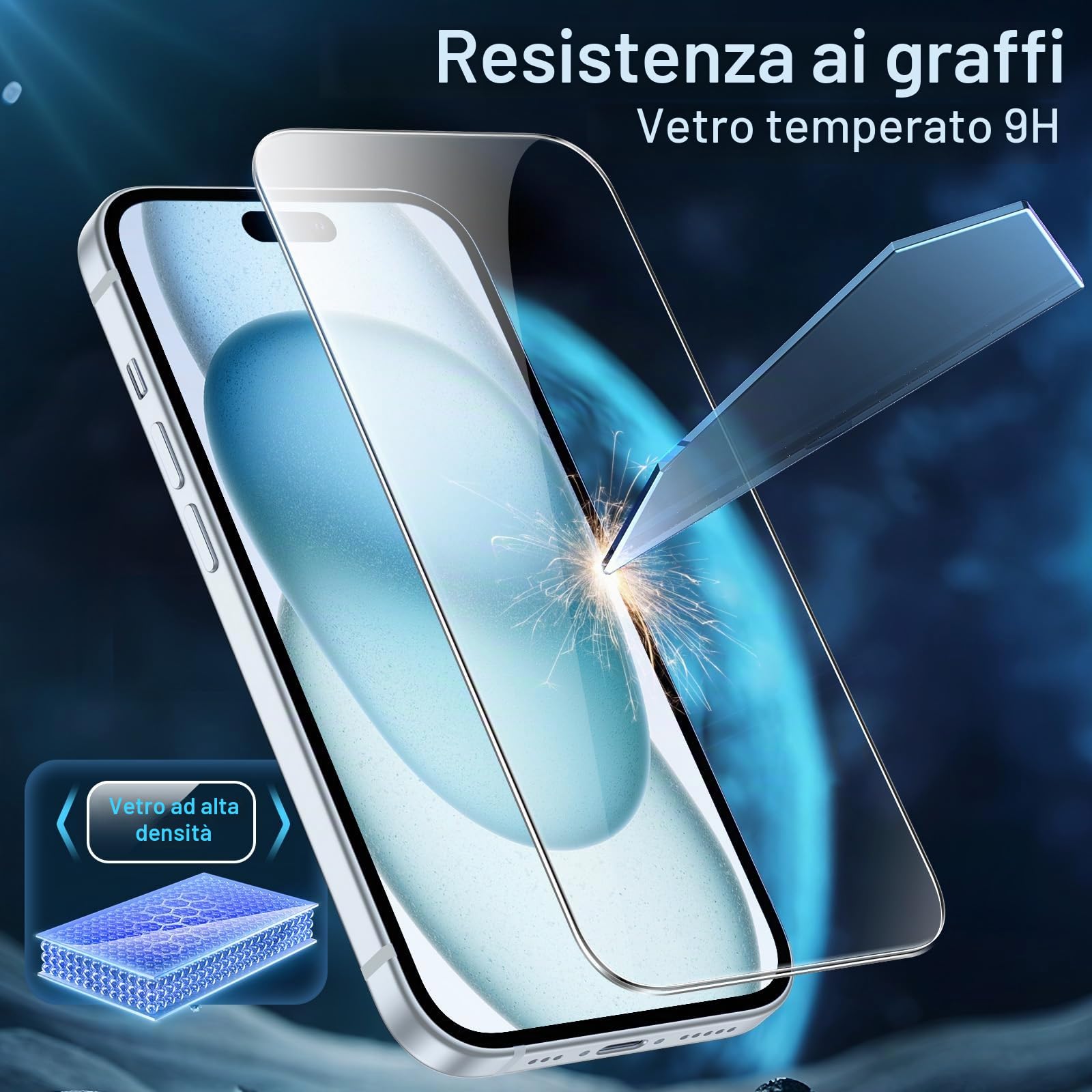 JETech Pellicola Protettiva per iPhone 17 Pro, 3 Pezzi - ChargeCover