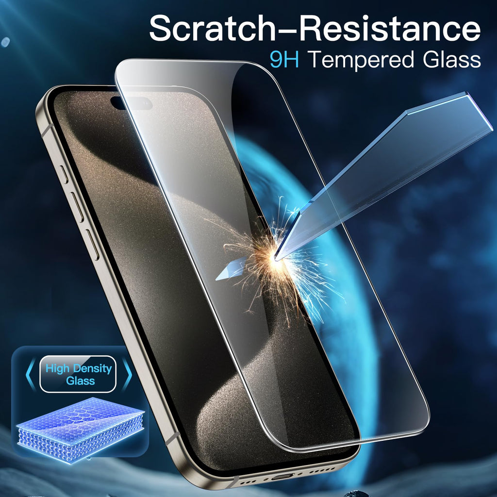 JETech Pellicola Protettiva per iPhone 17 Pro, 3 Pezzi - ChargeCover