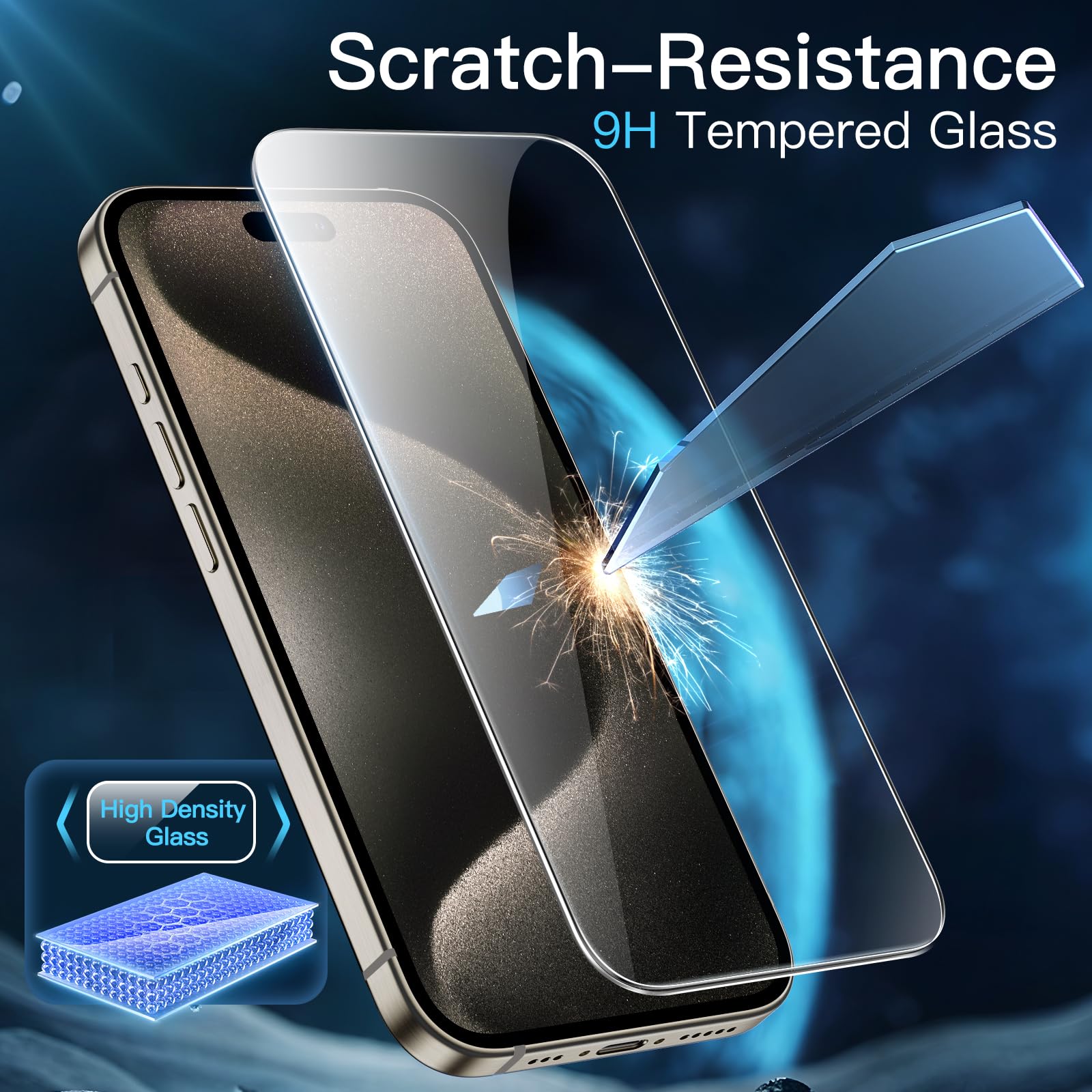 JETech Pellicola Protettiva per iPhone 17 Pro, 3 Pezzi - ChargeCover