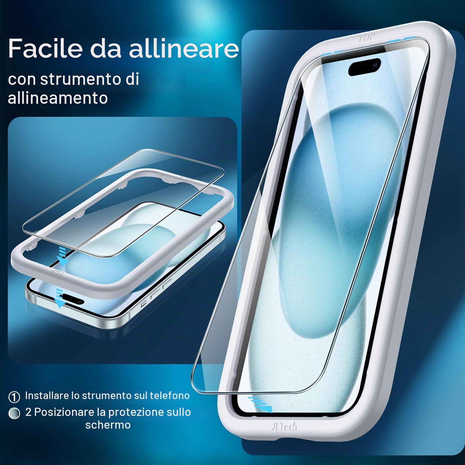JETech Pellicola Protettiva per iPhone 17 Pro, 3 Pezzi - ChargeCover