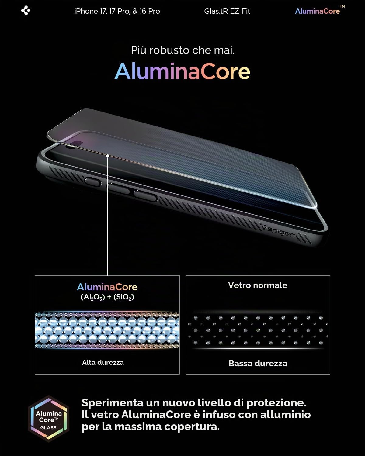 Spigen EZ Fit Vetro Temperato [2 Pezzi] per iPhone 16 - ChargeCover